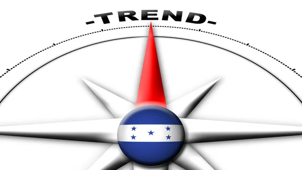 Honduras Globe Sphere Flag Compass Concept Trend Titles Illustration — стокове фото