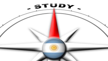 Afganistan Küre Küresi Bayrak ve Pusula Konsepti Çalışma Başlıkları 3D İllüstrasyon