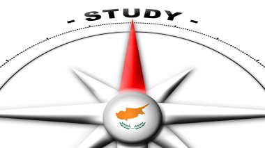 Afganistan Küre Küresi Bayrak ve Pusula Konsepti Çalışma Başlıkları 3D İllüstrasyon