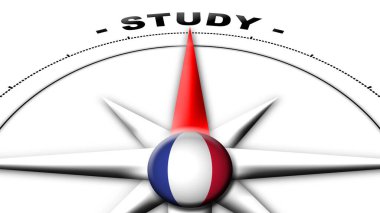 Afganistan Küre Küresi Bayrak ve Pusula Konsepti Çalışma Başlıkları 3D İllüstrasyon