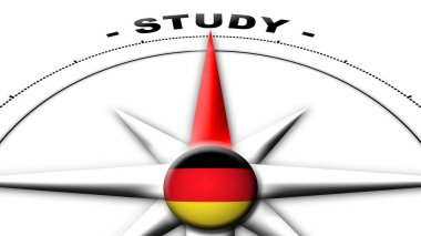 Afganistan Küre Küresi Bayrak ve Pusula Konsepti Çalışma Başlıkları 3D İllüstrasyon