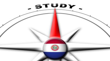 Afganistan Küre Küresi Bayrak ve Pusula Konsepti Çalışma Başlıkları 3D İllüstrasyon