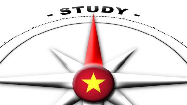 Afganistan Küre Küresi Bayrak ve Pusula Konsepti Çalışma Başlıkları 3D İllüstrasyon