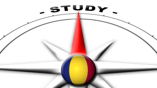 Afghanistan Globe Sphere Flag Compass Concept Study Titoli Illustrazione — Foto Stock