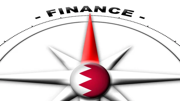 Bahreïn Globe Sphère Drapeau Boussole Concept Finance Titres Illustration — Photo