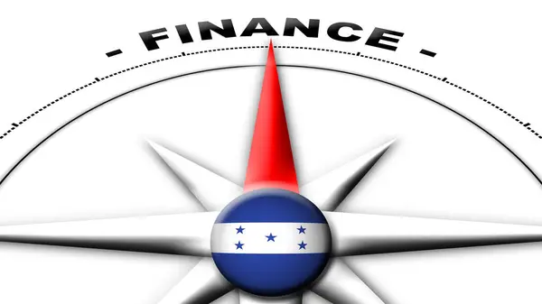 Honduras Globe Sphere Flag Compass Concept Finance Titles Illustration — Stock Photo, Image