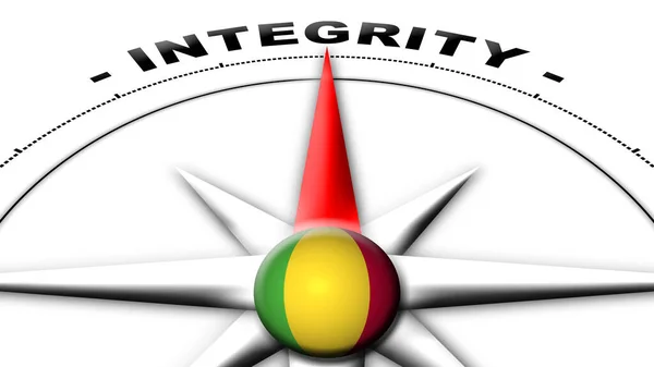 Mali Globe Sphere Flag Compass Concept Integrity Titles Illustrazione — Foto Stock