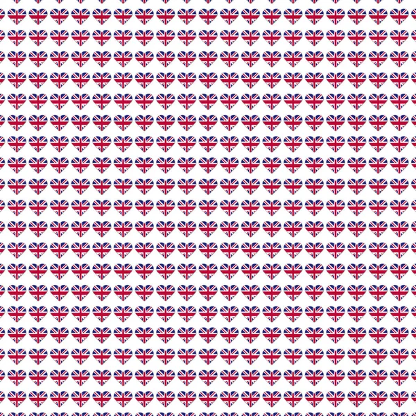 Love United Kingdom Concept Heart Flag Bílé Pozadí Ilustrace — Stock fotografie