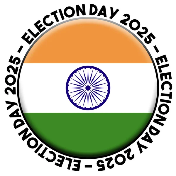 Indiens Valdag 2025 Circular Flag Concept Illustration — Stockfoto