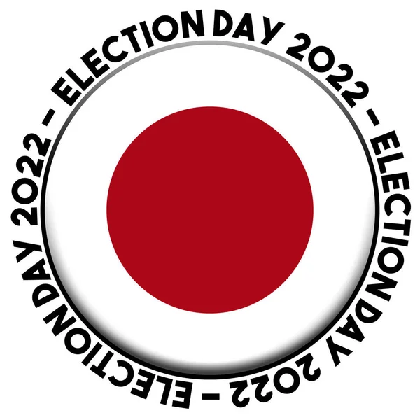 Japon Jour Des Élections 2022 Drapeau Circulaire Concept Illustration — Photo