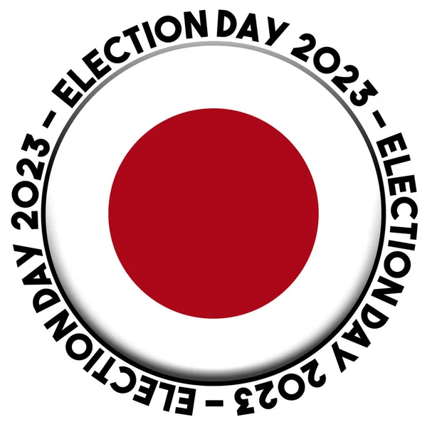 Japon Jour Des Élections 2023 Drapeau Circulaire Concept Illustration — Photo