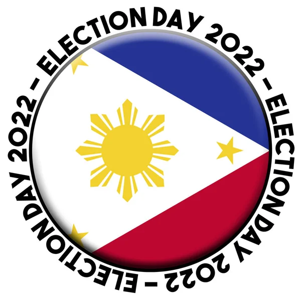 Pemilu Filipina Hari 2022 Konsep Bendera Melingkar Ilustrasi — Stok Foto