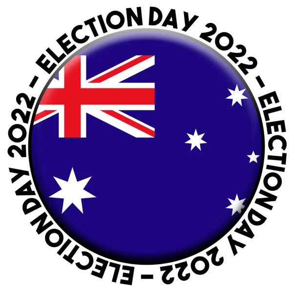 Australia Election Day 2022 Circular Flag Concept Illustration — Stock Photo, Image