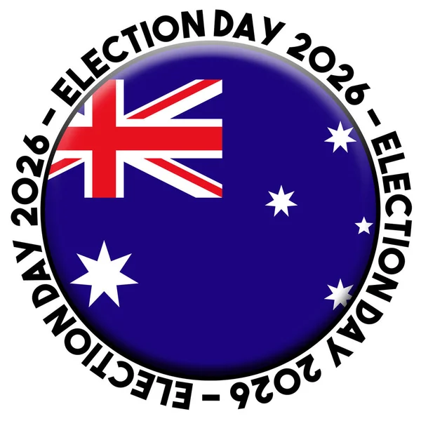 Australia Election Day 2026 Circular Flag Concept Illustration — Stock Photo, Image