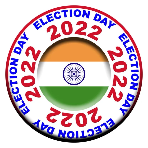 Indiens Valdag 2022 Circular Flag Concept Illustration — Stockfoto