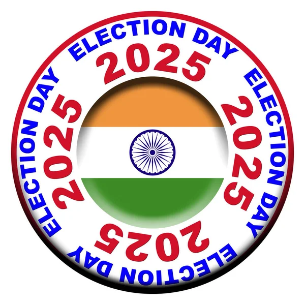 Indiens Valdag 2025 Circular Flag Concept Illustration — Stockfoto