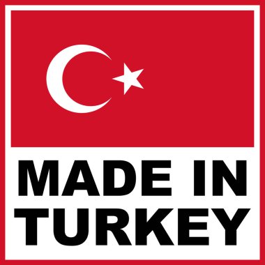 Türkiye 'de Yapılan Türk Bayrağı Konsepti - 3D İllüstrasyon