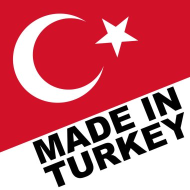 Türkiye 'de Yapılan Türk Bayrağı Konsepti - 3D İllüstrasyon