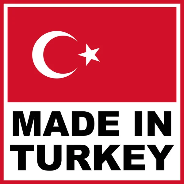 Made Turkey Turkish Flag Concept Illustration — стокове фото