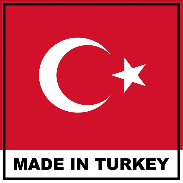 Gemaakt Turkije Turks Vlag Concept Illustratie — Stockfoto