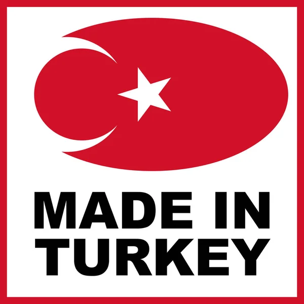 Made Turkey Turkish Flag Concept Illustration — стокове фото
