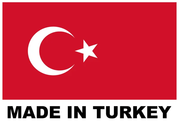 Made Turkey Turkish Flag Concept Illustration — стокове фото