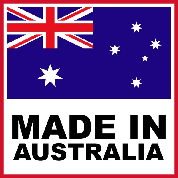 Made Australia Flag Concept Ilustración —  Fotos de Stock