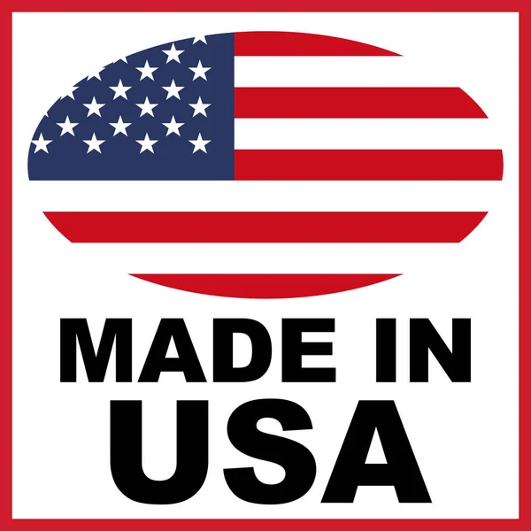 Made Amerikai Egyesült Államok Flag Concept Illusztráció — Stock Fotó