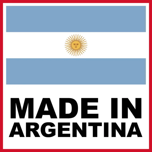 Made Argentina Flag Concept Illustration — стокове фото