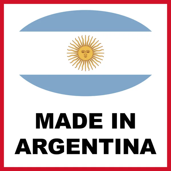 Made Argentina Flag Concept Ilustracja — Zdjęcie stockowe