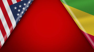 Mali ve ABD Bayrakları 3D Görüntü
