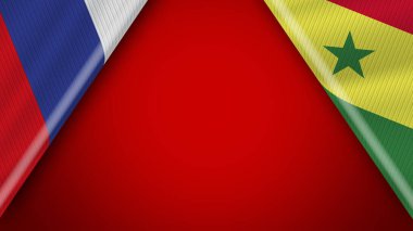 Senegal ve Rusya 3D Görüntü Bayrakları
