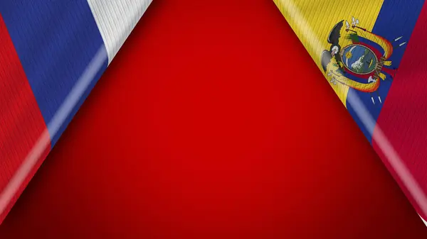 Еквадор Росія Прапори Ілюстрації — стокове фото