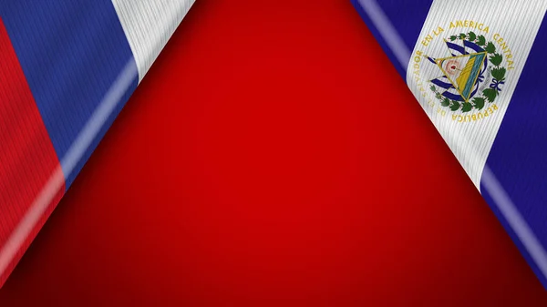Сальвадор Россия Флаги Иллюстрация — стоковое фото