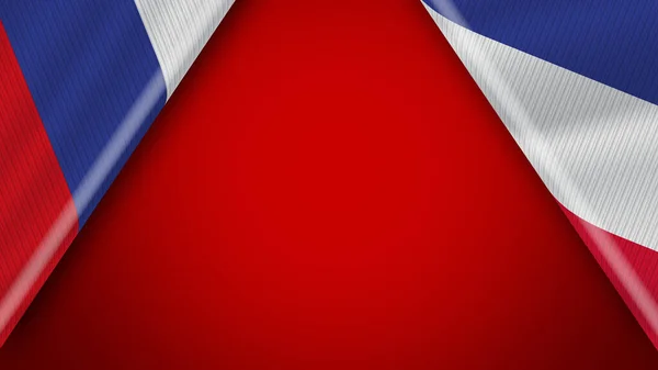 France Russia Flags Illustration — Stock Photo, Image