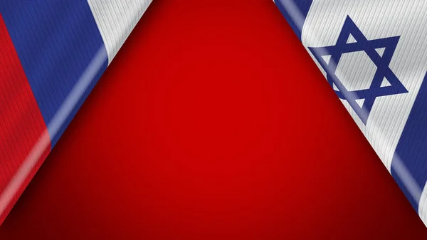 Izrael Oroszország Zászlók Illusztráció — Stock Fotó