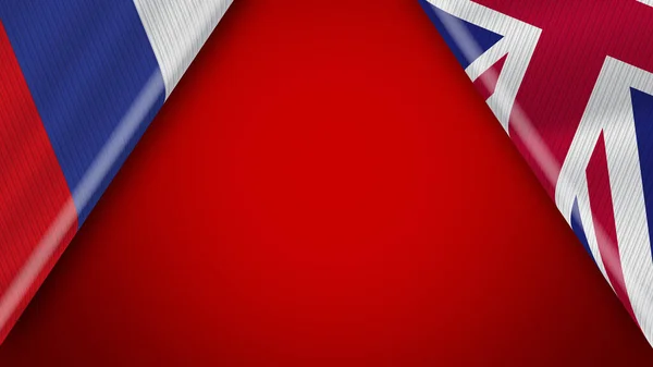 Großbritannien Und Russland Flaggen Illustration — Stockfoto