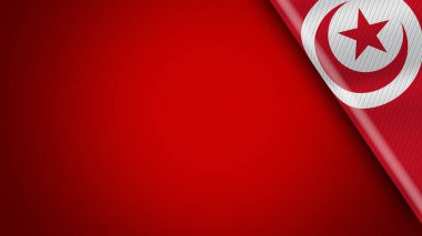 Tunus ve Kızıl Arkaplan 3D Görüntü
