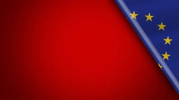 Európai Unió Piros Háttér Illusztráció — Stock Fotó