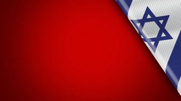 Izrael Czerwone Tło Ilustracja — Zdjęcie stockowe