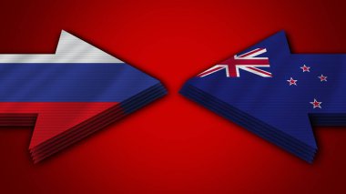 Hollanda, Rusya 'ya Karşı Ok Bayrakları 3D Görüntü