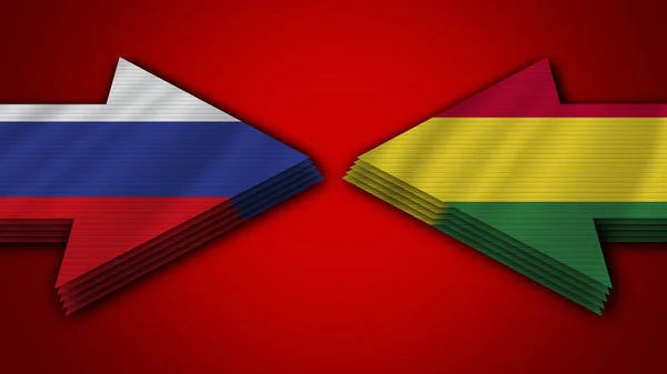 Боливия Россия Стрела Флаги — стоковое фото