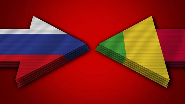 Мали Россия Стрела Флаги — стоковое фото