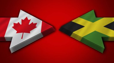 Jamaika, Kanada Ok Bayraklarına Karşı 3D Görüntü