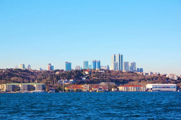 Marmara Blue Sea Istanbul Silhouette Background — Stock Photo, Image