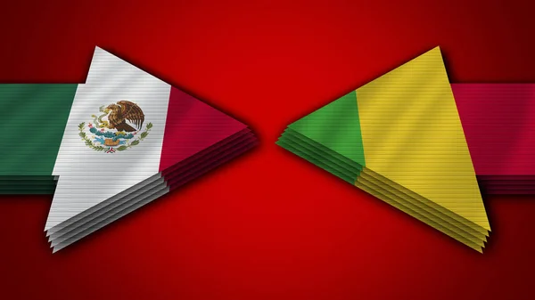 Mali Meksyk Flagi Strzałek Ilustracja — Zdjęcie stockowe