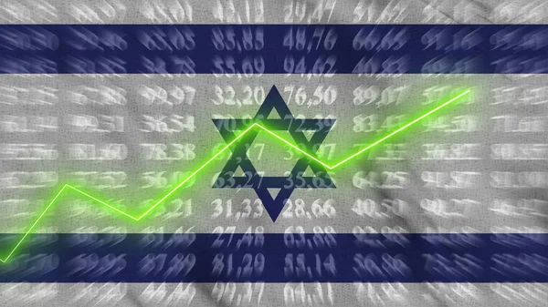 Israel Crescimento Financeiro Crescimento Econômico Seta Para Cima Gráfico Contra — Fotografia de Stock