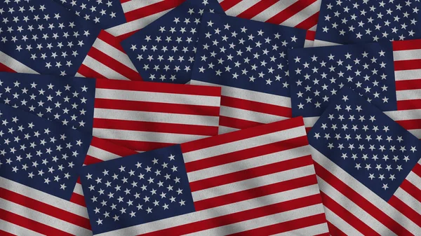 United States America United States America Realistic Texture Flags Together — Foto de Stock