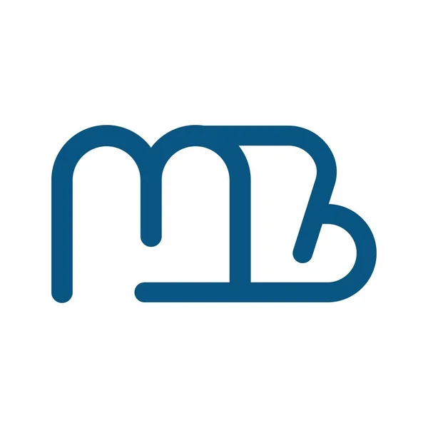 イニシャルベクトルロゴレターMb現代のロゴモノグラム — ストックベクタ