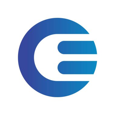 İlk harf CE logosu. modern biçim daire şekli ile birleştirilmiştir.